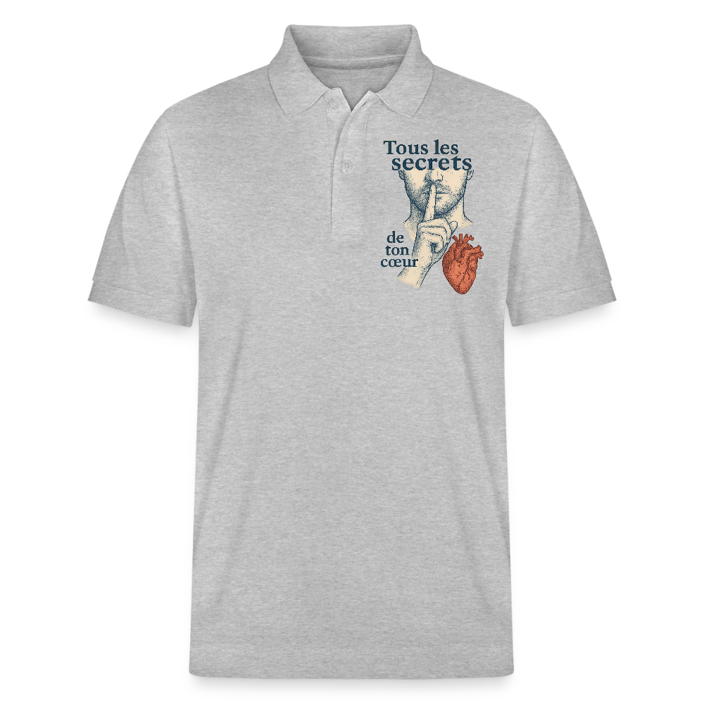 Tous Les Secrets - Unisex Polo - Grau meliert