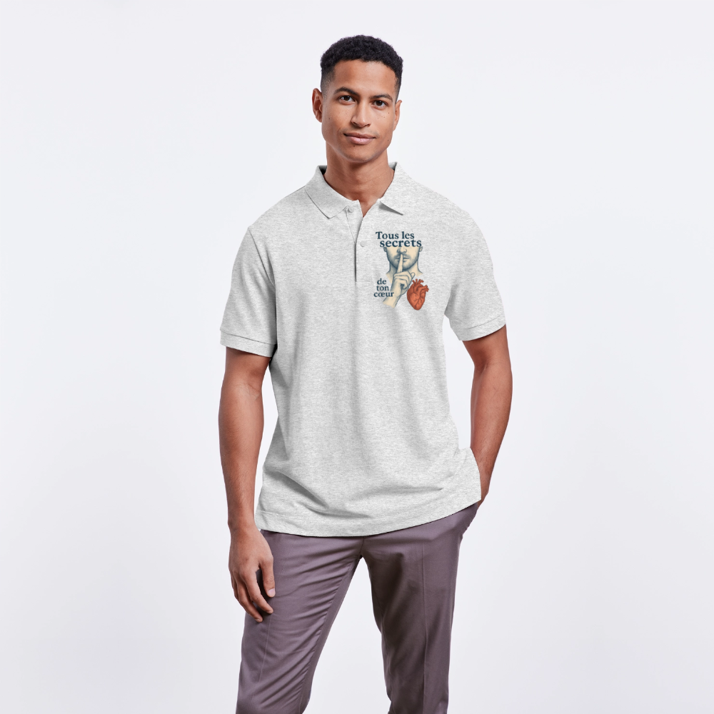 Tous Les Secrets - Unisex Polo - Weiß meliert