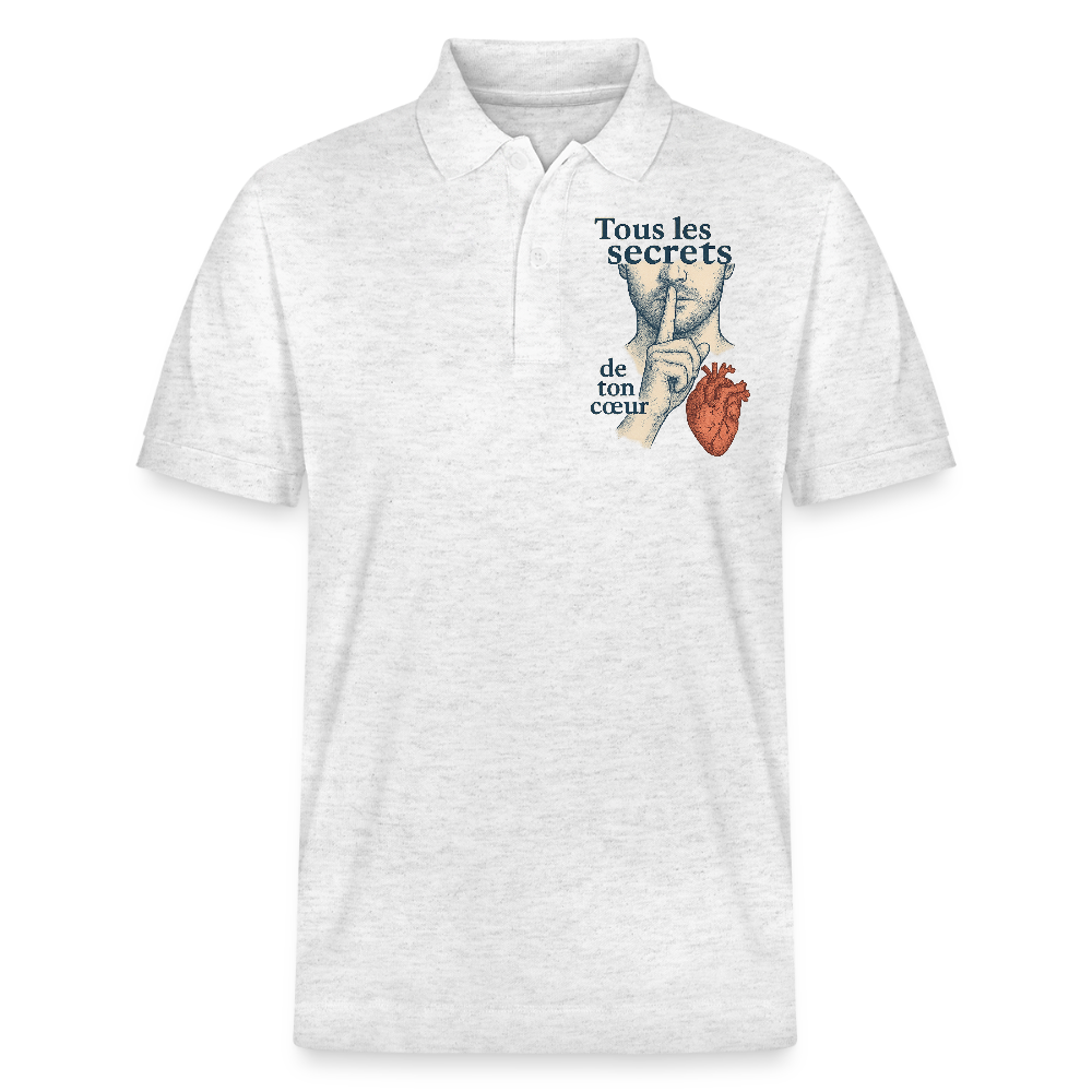 Tous Les Secrets - Unisex Polo - Weiß meliert