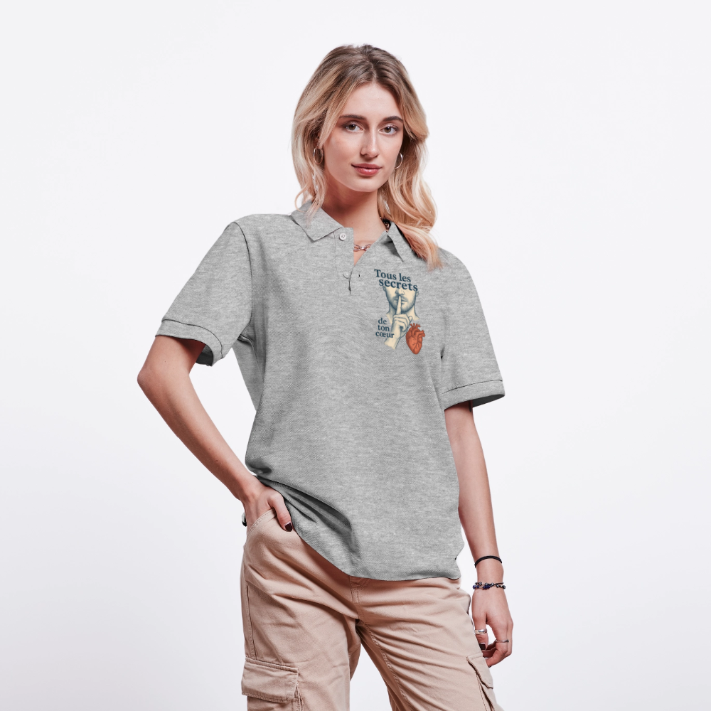 Tous Les Secrets - Unisex Polo - Grau meliert