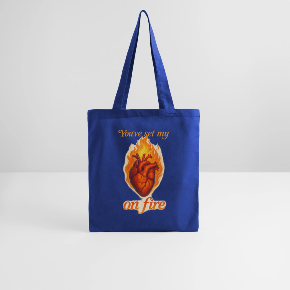 Heart on Fire - Stoffbeutel - Royalblau