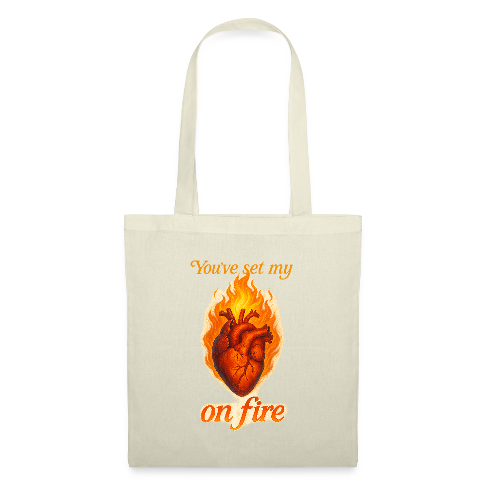 Heart on Fire - Stoffbeutel - Natur