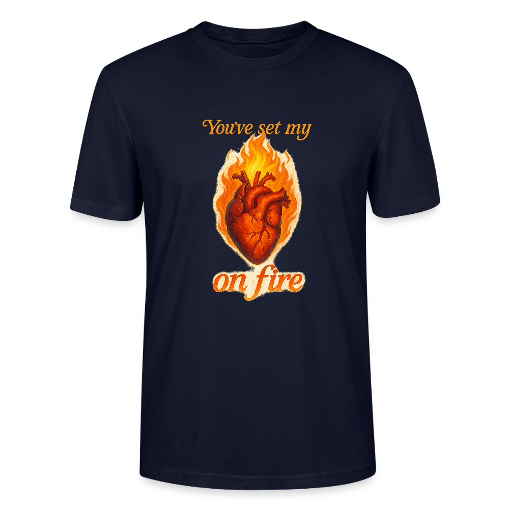 Heart on Fire - T-Shirt - Navy