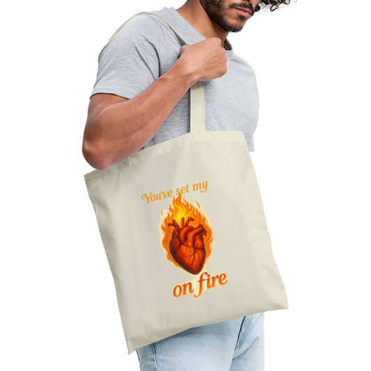 Heart on Fire - Stoffbeutel - Natur