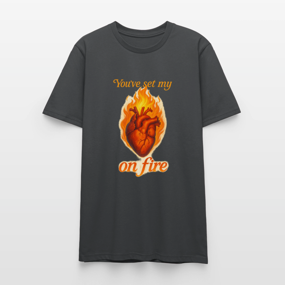 Heart on Fire - T-Shirt - Anthrazit