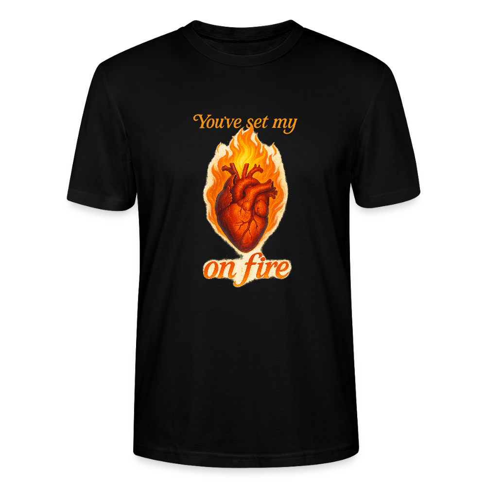 Heart on Fire - T-Shirt - Schwarz