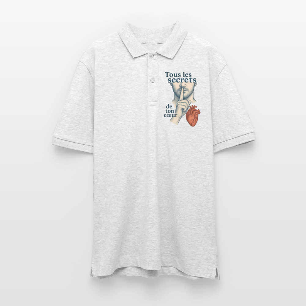 Tous Les Secrets - Unisex Polo - Weiß meliert
