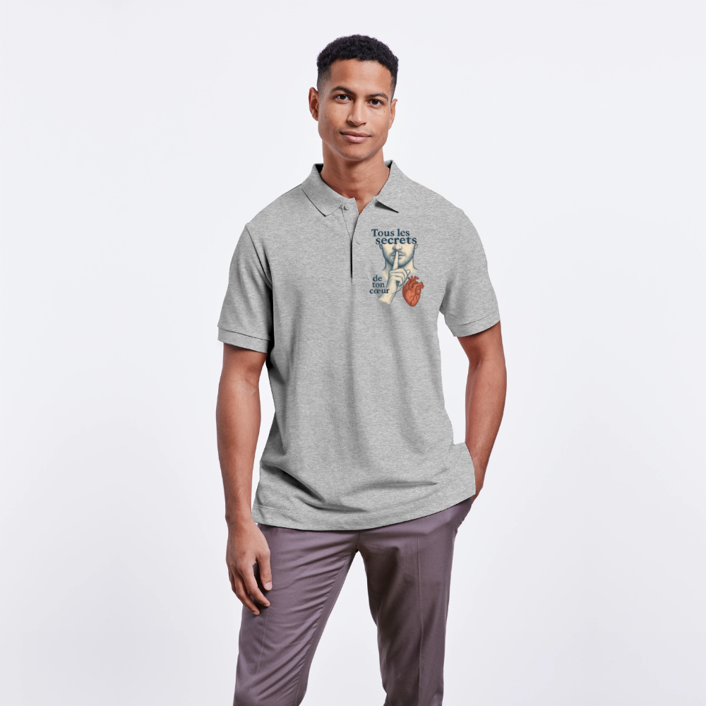 Tous Les Secrets - Unisex Polo - Grau meliert