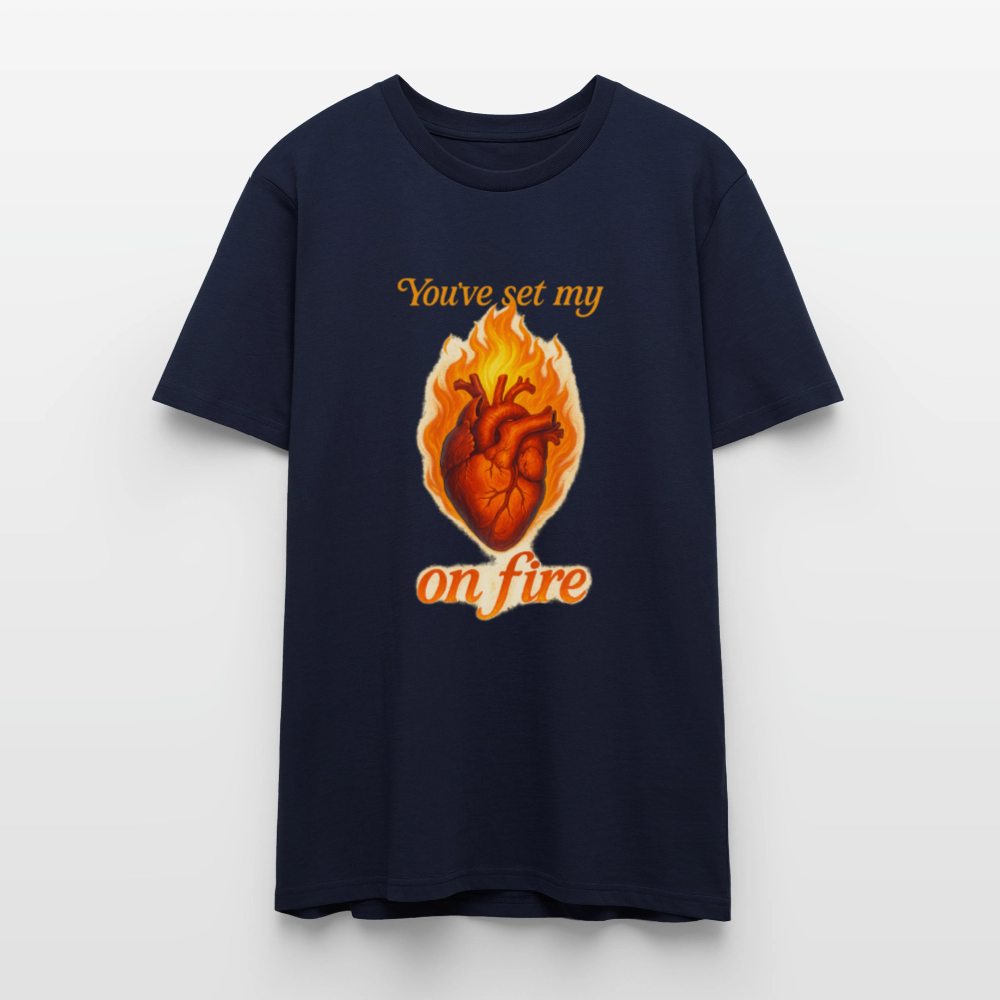 Heart on Fire - T-Shirt - Navy