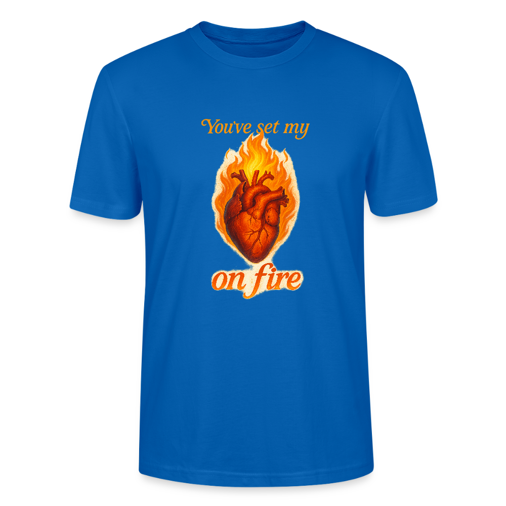 Heart on Fire - T-Shirt - Pfauenblau