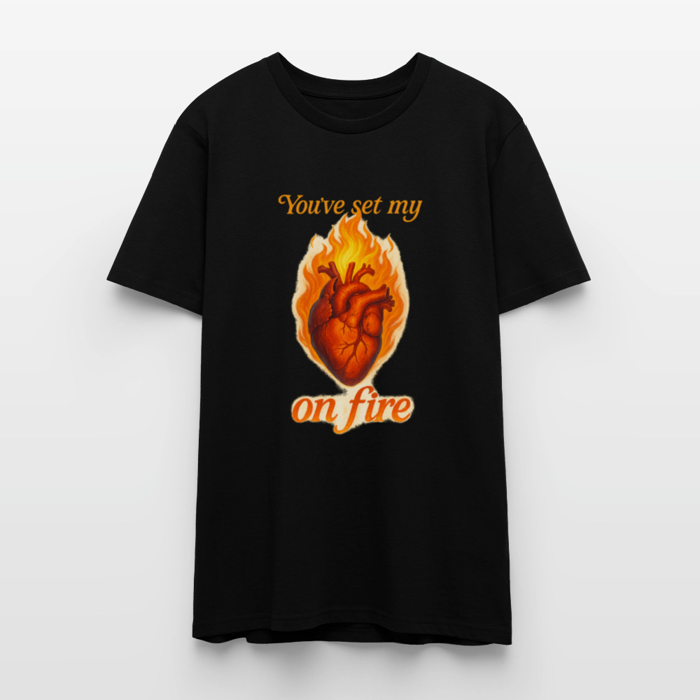 Heart on Fire - T-Shirt - Schwarz