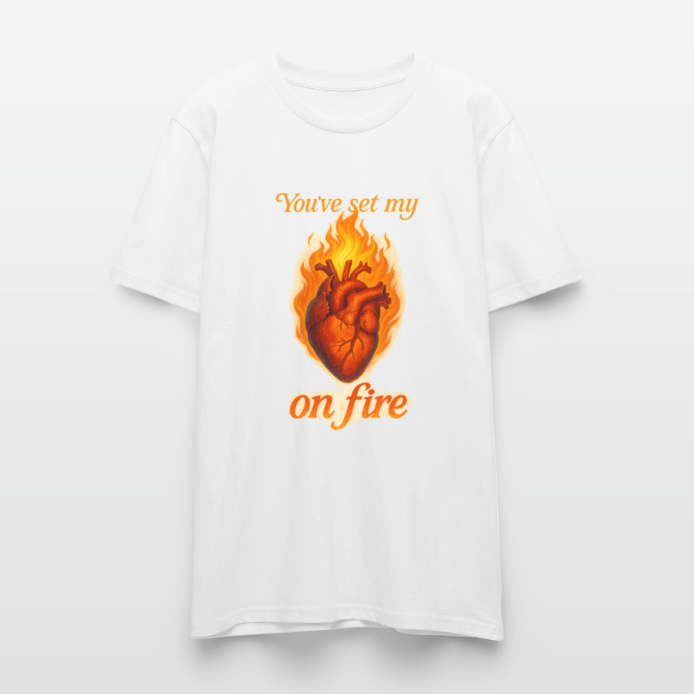 Heart on Fire - T-Shirt - Weiß