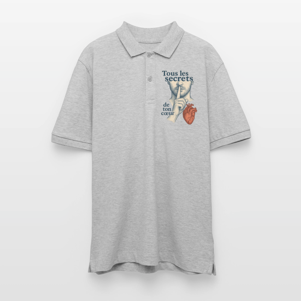 Tous Les Secrets - Unisex Polo - Grau meliert