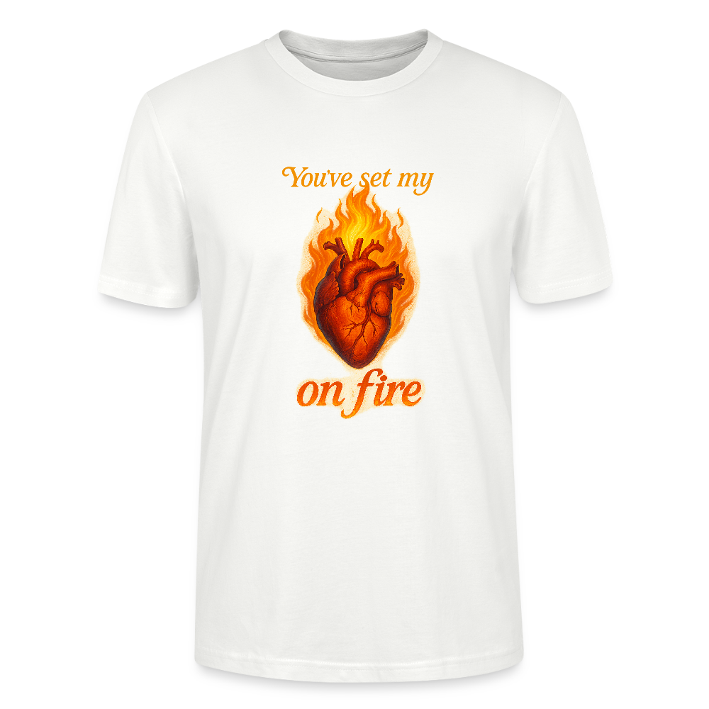 Heart on Fire - T-Shirt - Weiß