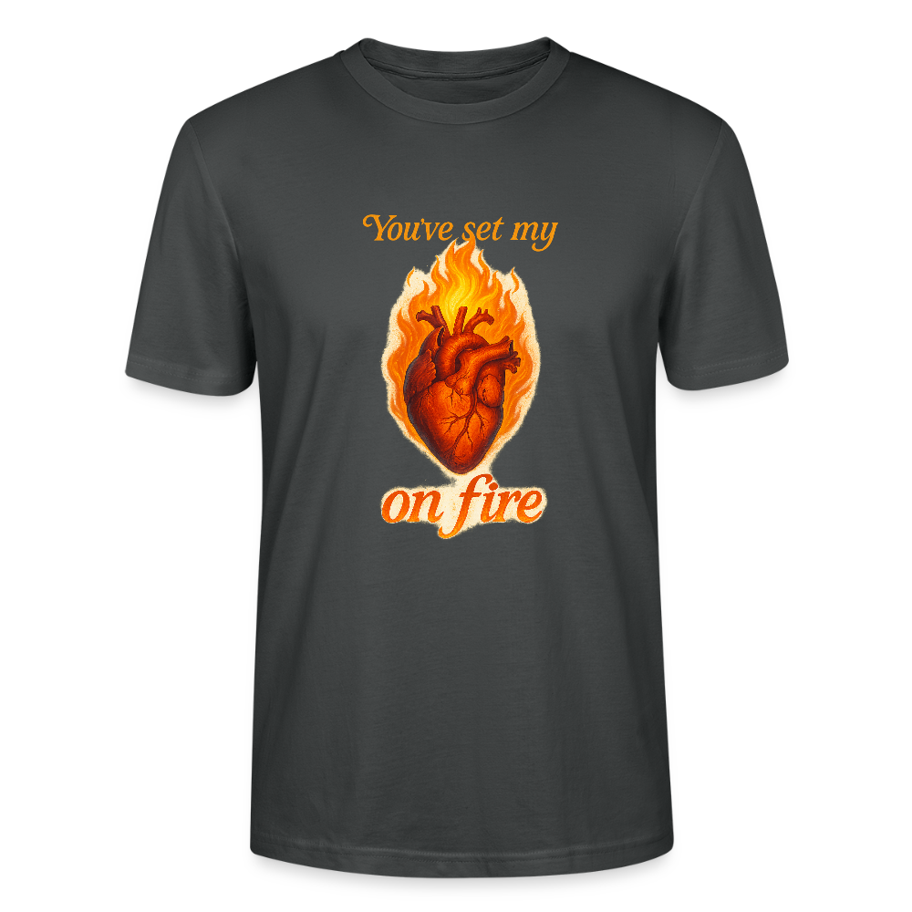 Heart on Fire - T-Shirt - Anthrazit