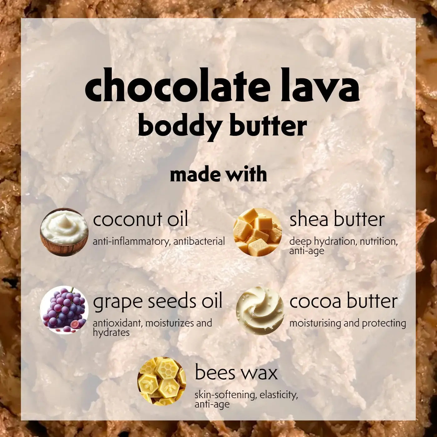 Körperbutter SCHOKOLADENLAVA (150ml)